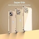 41eP8 aGGcS. SS150 HYAIZLZ-Designed-for-Gold-iPhone-12-Pro-Max-Case-with-Camera-ProtectionSupport-Wireless-Charging-Slim-Thin-Silicone-Shockproof-Protective-Phone-Case-Cover-for-WomenMenElectroplated-Frame