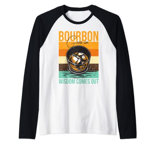 Declaraciones de bebedores de bourbons vintage Fan de dicho divertido Camiseta Manga Raglan