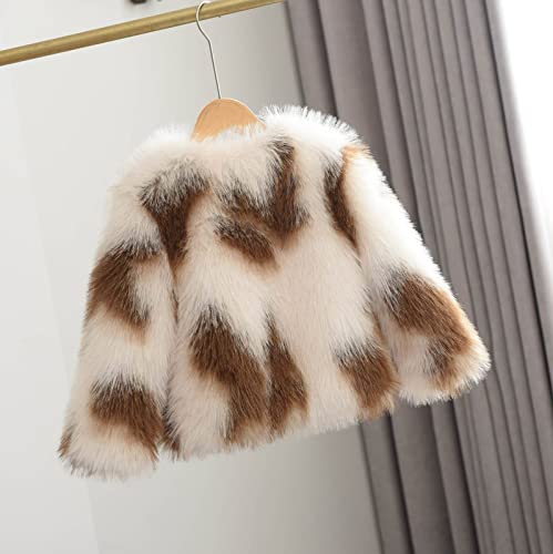 Toddler Girls Faux-Fur Jacket Coat Baby Girls Winter Snowday Thick Shaggy Fuzzy Fleece Warm Fashion Trendy Coats for Girls2