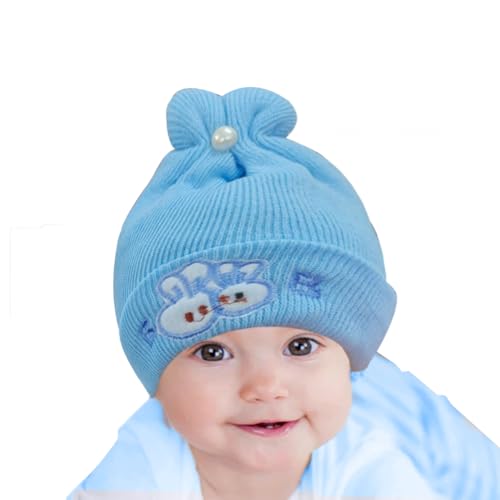 Image of Pack of 2 100% Woolen Cap for New Born Baby | Winter Warm Cap | Baby hat Cap for Winter | Woolen Cap for Baby, Kids