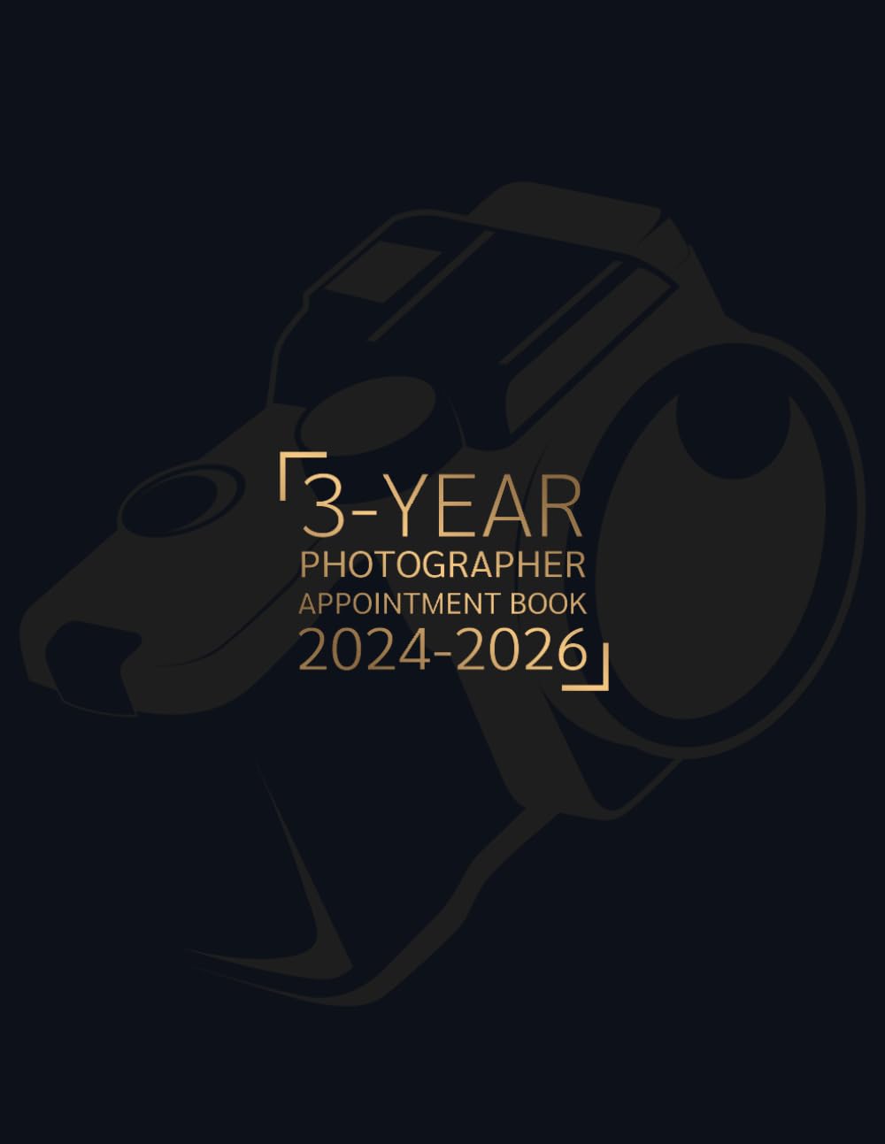 Agenda photographe 2024-2026 planificateur de rendez-vous quotidien de 8h à 22h
