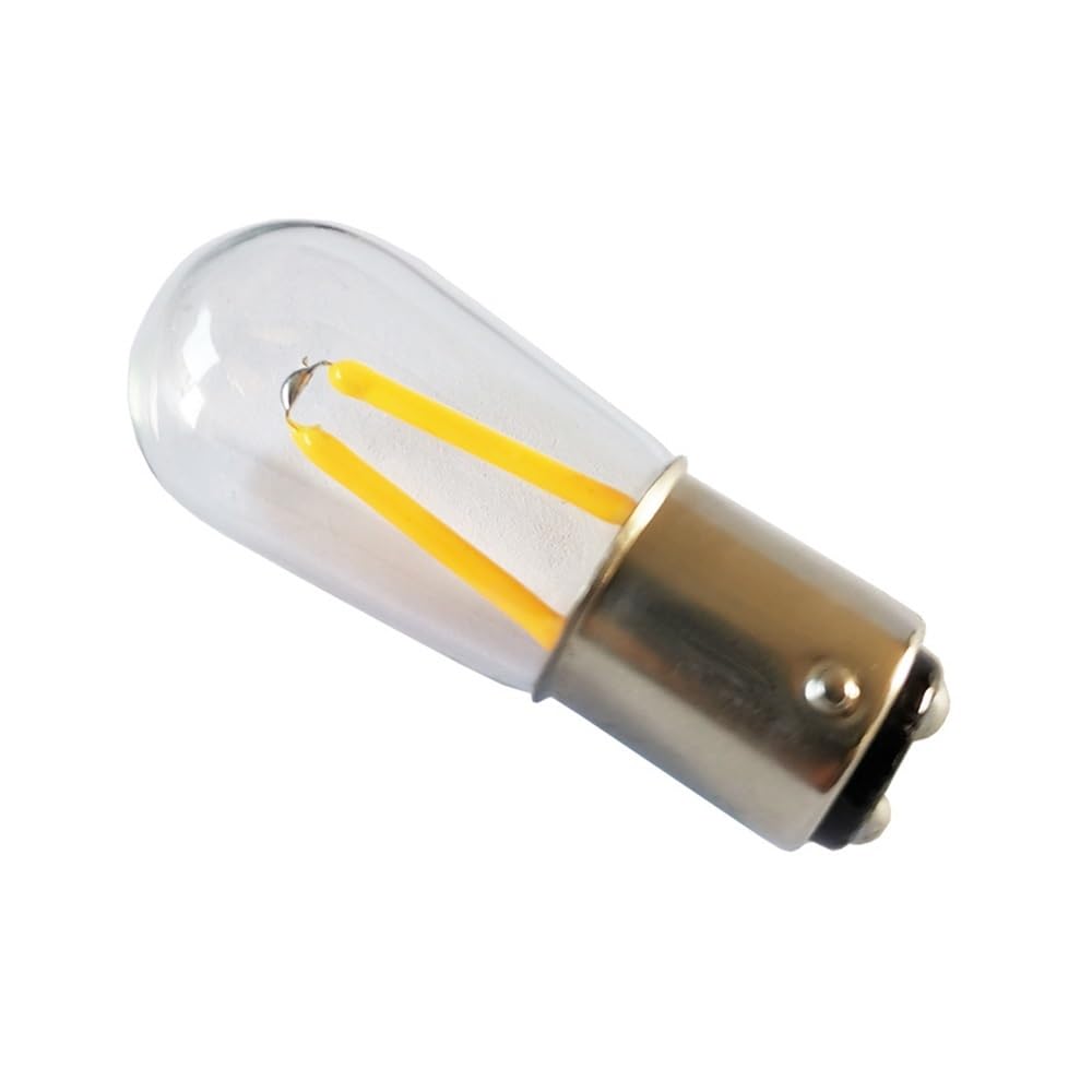 HongHeFu, Lot de 40 ampoules LED à filament DC12-40 V 1 W/2 W E14/E12 BA15D à double contact à baïonnette(2700K Warm White,1W BA15D 12V)