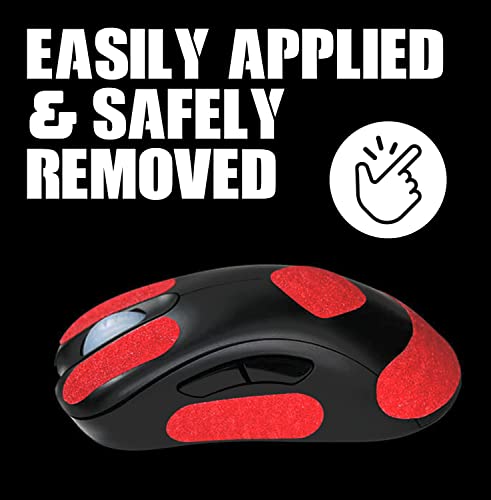 Image of Gamergrip Hellfire Red Mouse Grip Tape - Ultimate Hyperspeed Gaming Mouse Skin Anti-Slip Tape, Pre-Cut, Sweat Resistant, Easy to Apply, Professional Mouse Upgrade Kit (Hellfire Red)