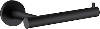 Toilet Paper Holder, Matte Black Toilet Paper Holder, SUS304 Stainless Steel Toilet Paper Holder Wall Mount, Bathroom Toilet Paper Holder Fits Mega Roll, Toilet Paper Roll Holder for Bathroom/Washroom