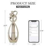 Trycooling Kissing Lovers Statue Abstract Sculpture Resin Statues for Home Decor Modern Home Office Desktop Shelf Bookshelf Decor (Sandstone) - Image 2