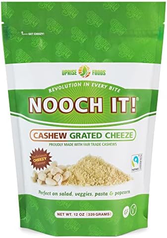 NOOCH IT! Fair Trade Dairy-Free Cashew Grated Cheeze 12oz (Vegan "Parm", Gluten-Free)