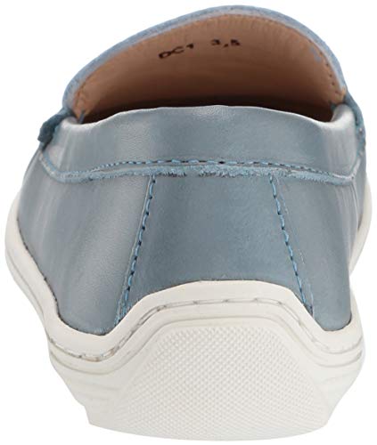 Driver Club USA Mocassim infantil de couro para meninos/meninas, casual, confortável, mocassim venez