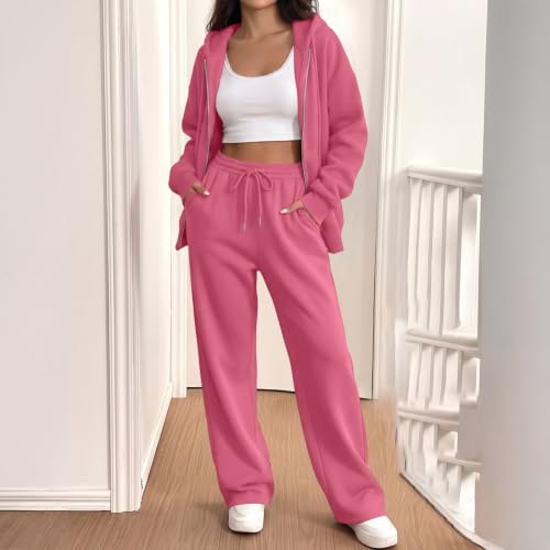Matching Workout Sets for Women Hooded Sweatshirts Jogging Pants Sweatsuits - image 4