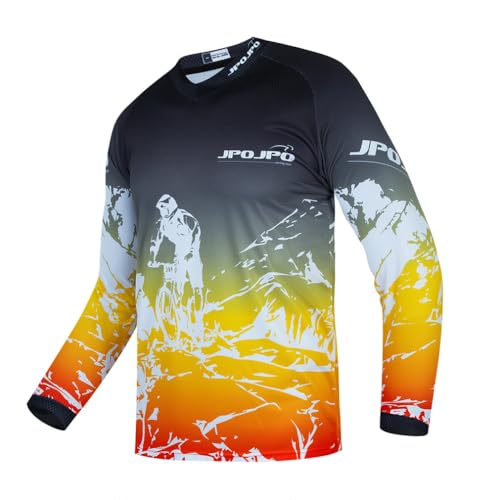 Hotlion Men's Motocross Jersey Dirt Bike Shirt Road Off-raod Cycling Jersey Long Sleeve Racewear