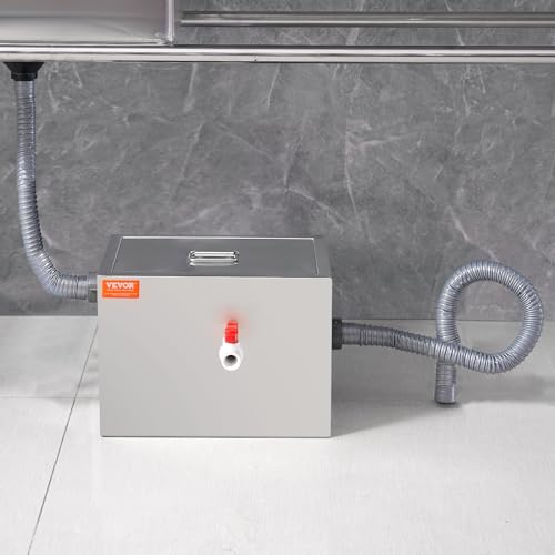 Vevor YSFLQ352525 Commercial Grease Trap, 8 Lbs Grease Interceptor, Side Inlet Interceptor, Under Sink Stainless Steel Grease Trap, 2.8 Gpm Waste Water Oil-Water Separator, For Restaurant Canteen Home Kitchen thumb #7