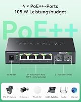 6-Port 2.5 Gbit Managed PoE++ Switch, 4X 2.5G 90W PoE, 2X 10G SFP+ – Ansicht 3