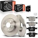 Frankberg Bremsensatz inkl. 2x Bremsscheiben + 4x Bremsbeläge Hinten Kompatibel mit C-Klasse T-Model S205 C-Klasse Cabriolet A205 Replace# 0084201320, 0004203602