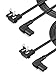 CableCreation 2-Pack 10 Feet Angled 2-Slot Non-Polarized Angle Power Cord (IEC320 C7 to Nema 1-15P), 3M/Black