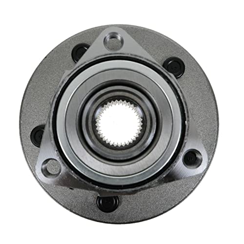 Image of TRQ Front Left and Right Wheel Bearing and Hub Assembly Set 2 Piece Compatible with 2000-2001 Dodge Ram 1500 4WD with 2 Wheel ABS Brakes