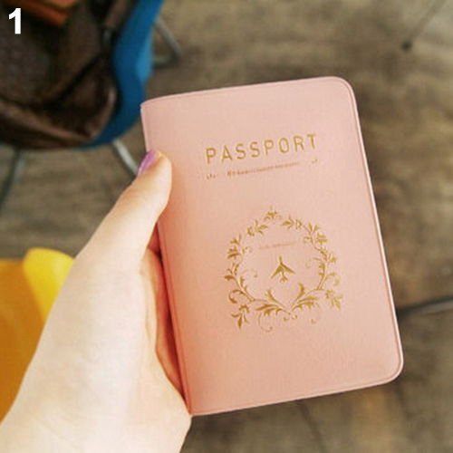 ddoq titular del pasaporte proteger funda para pasaporte multifunción Pass documento Sets (rosa)