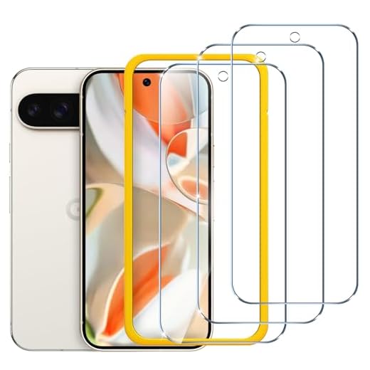 ivoler 3-Pack Screen Protector Tempered Glass for Google Pixel 9 Pro XL 2024 (6.8 inch)[Fingerprint Unlock Compatible] with Easy Installation Frame 9H Hardness Bubble Free for Pixel 9 Pro XL