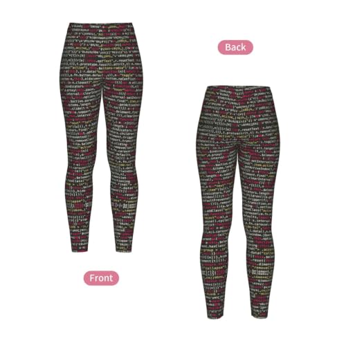 Leggings de compresión para mujer con estampado de código de programación informático 4