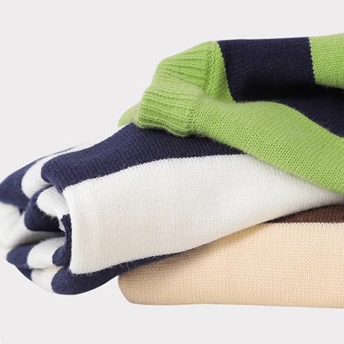 LittleSpring Girls Boys Striped Sweaters Loose Fit Long Sleeve Knit Pullover 4-12 Years2