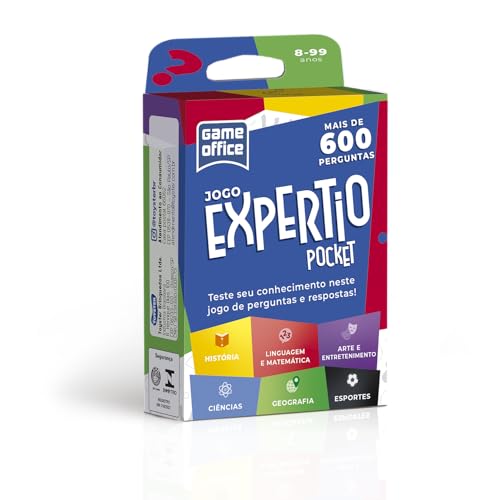 Toyster - Jogo Expertio Pocket - Quiz de Conhecimentos Gerais, +600 Perguntas e Dinâmico - Game Office
