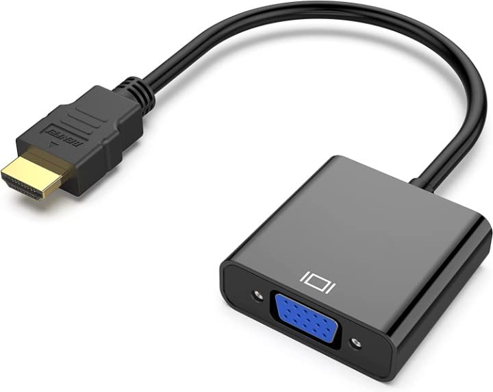 BLAST INN 1080P HDMI to VGA, Gold-Plated HDMI to VGA Adapter (Male to Female) for Computer, Desktop, Laptop, PC, Monitor, Projector, HDTV, Chromebook, Raspberry Pi, Roku, Xbox and More - Black