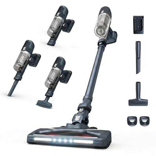 Rowenta XPert 6.60 - Aspiradora escoba versátil sin cable, con 3 funciones en 1 multiespacios, batería de litio, 2 velocidades, gatillo Boost, ligero y portatil, Azul oscuro RH6831