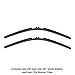 Clix CXD-2220-C Precision-Fit Wiper (22", 20", Top Button Clip), 2 Pack