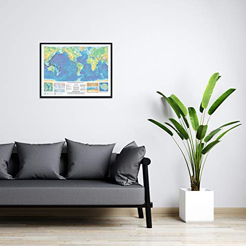 Historix 2006 World Map Of Volcanoes Earthquakes Impact Craters & Plate Tectonics - 18X24 Inch This Dynamic Planet World Geologic Map - Earthquake Map - Tectonic Plates World Map Poster #TOP3