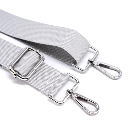 Image of S&loyoe Purse Straps Replacement Crossbody Bag Strap Adjustable Wide Guitar Straps for Handbags 1.5inch (A pure gray silver)