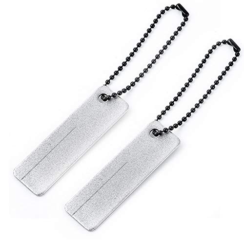 KALESI 2Pcs Afilador de Cuchillos de Bolsillo para Exterior Mini Afilador de Piedra para Herramientas de Afilado de Cuchillos de Senderismo