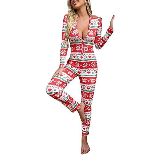 Pyjama une pièce femme boutonné et chaud à manches longues