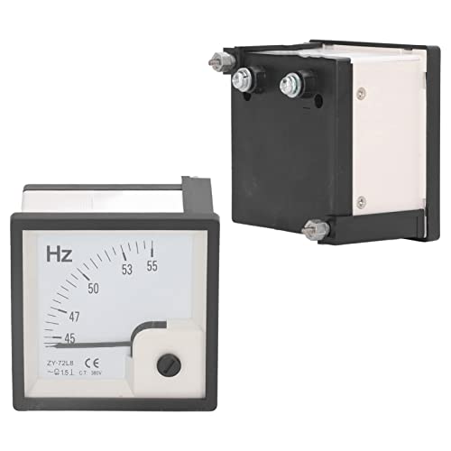 AC Frequenzmessgerät 380V 45-55 Hz Bereich 72x72mm Quadratisches Panel 1,5 Genauigkeitsklasse ABS Material Frequenztester Digital Frequenzmesser