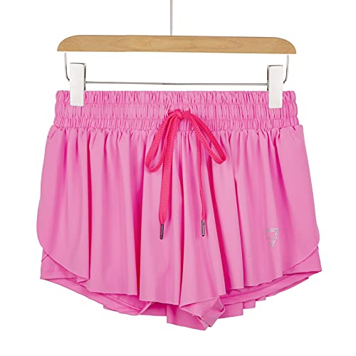 Luogongzi 2 In 1 Flowy Workout Shorts Womens Gym Yoga Athletic Running Hiking Clothes Trendy Butterfly Spandex Comfy Lounge Sweat Skirt Summer thumb #1