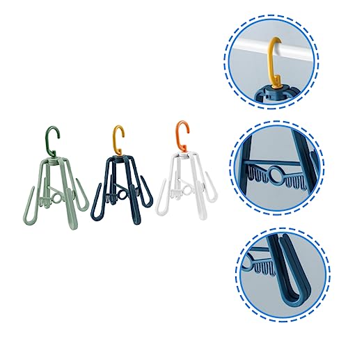 Rack Secador de Zapatos Plegable de Plástico Azul 3 Piezas miniatura 4