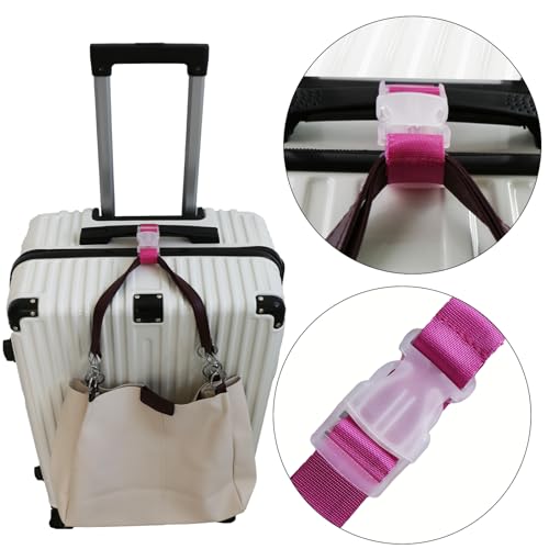 Image of Ferris 2Pcs Add a Bag Luggage Straps Bag Straps Suitcase Belt Ideal for Suitcase Luggage Connector AdjustableTravel Attachment Travel Accessories, Connect Your Luggage (Black)