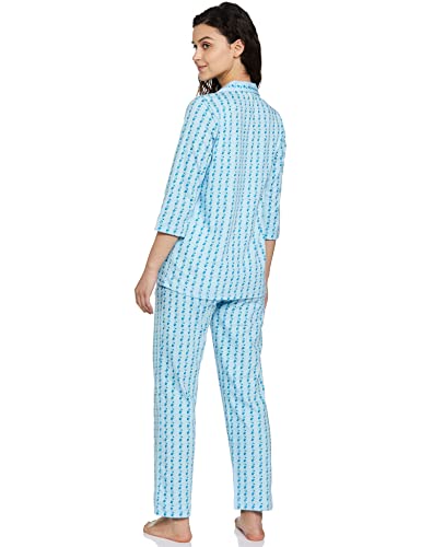 Image of Amazon Brand - Eden & Ivy Women's Cotton Regular Fit T-Shirt and Shorts Night Suit (Night Wear | Lounge Wear Set)