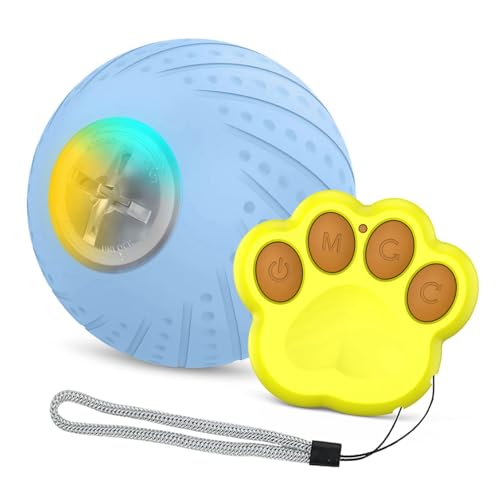 Taidda Giocattolo Interattivo per Cani Palla Telecomandata Basso Rumore Batteria a Lunga Durata Materiale Sicuro per Cani e Gatti (Palla telecomandata)