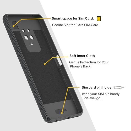Image of Outlouders Back Cover for Redmi Note 10 Lite /Redmi Note 9 Pro /Note 9 Pro Max | TPU Soft Flexible Shockproof | Full Camera Protection Back Case (Grey)