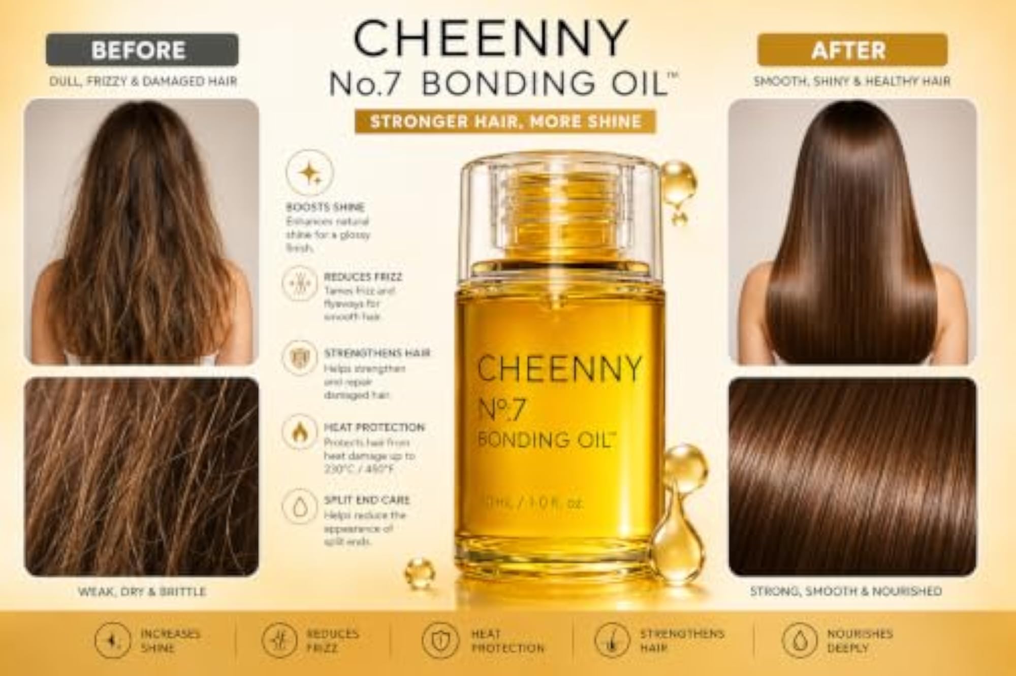CHEENNY No.7 Bonding Oil for Hair, 30ml