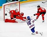 SPORTSPHOTOSUSA Jack Hughes 2026 USA Gold Medal Overtime Goal 8x10 Photo