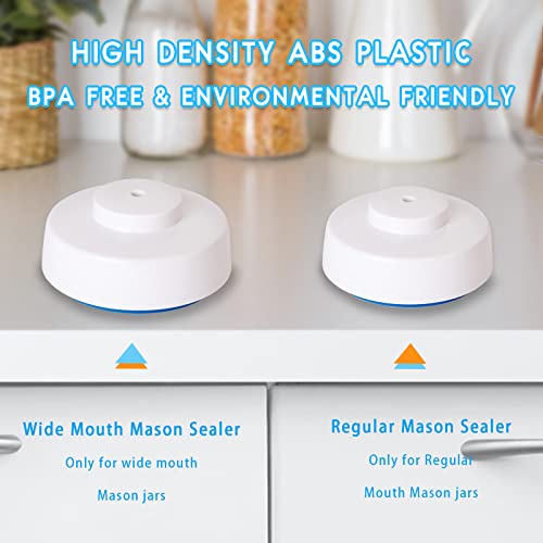 Mason Jar Vacuum Sealer For Wide & Regular Mouth Mason Jars, Jar Sealer Kit Compatible With Food Saver Vacuum Sealer Machine, Canning Sealer With Jar Attachment 2 Hose And Manual Vacuum Pump #TOP3
