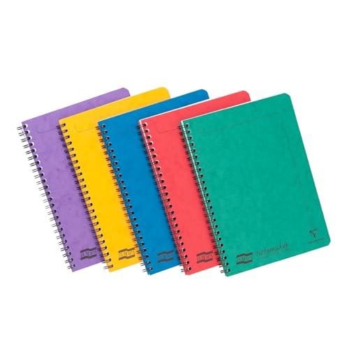 Cahier à spirale A5 Clairefontaine Europa bloc notes ligné 120 pages