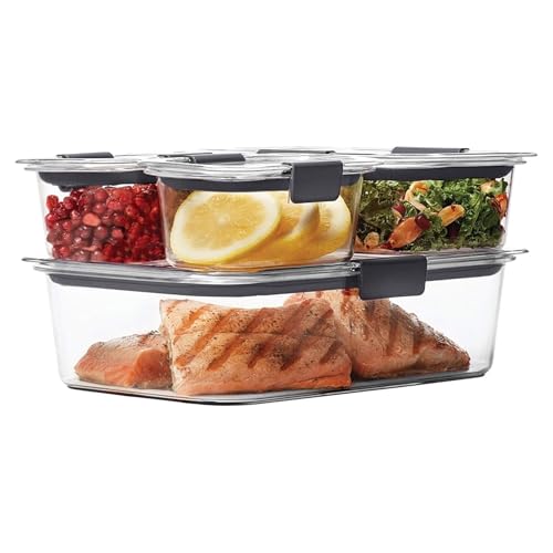 Image of Rubbermaid Brilliance Leak-Proof Food Storage Containers with Airtight Lids