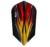 THOR-DARTS Harrows Slim Flights Fire Dartflights, Zweifarbig Gelb-Rot, Slim Form, 1 Set (3 Stück, zweifarbig gelb-rot)