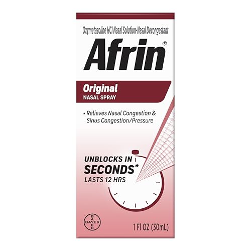 Afrin 12 Hour Decongestant Nasal Spray, Original, 1-Ounce