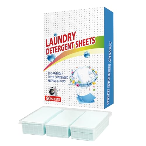 Láminas de detergente para lavado de ropa para eliminar las manchas profundas, jabón de lavandería para el hogar, viajes, 90 unidades, cápsulas y tabletas