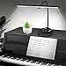Luz de piano, lâmpada de piano de LED atualizada para pianos grande/verticais e digitais, luminária de suporte de música com pescoço de ganso ajustável, temporizador de desligamento automático, 5