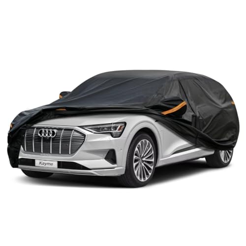 Kayme SUV Car Cover Fit for Audi e-tron (2022-2025) Automobiles All Weather Waterproof, Outdoor Cover Sun Rain Protection, with Lock and Zipper Door.B