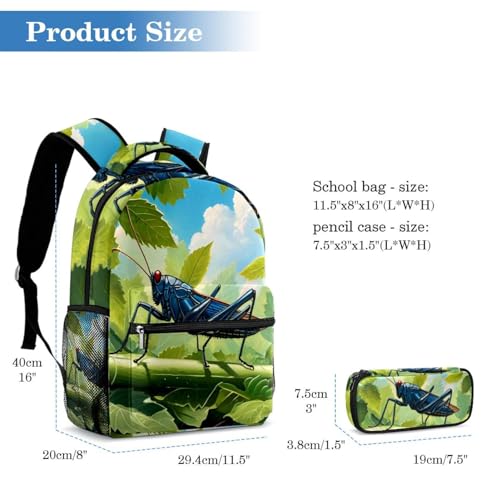 Ensemble sac à dos 29.4x20x40cm durable et sa trousse - 2