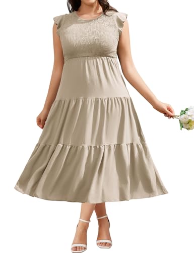 HEEKPEK Vestito Estivo Donna Taglie Forti Abito Lungo Eleganti Vestiti