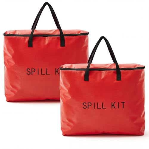 Image of Dansydaisy 2 Pcs Spill Kit Bag Only, Universal Portable Emergency Duffle Spill Bag, No Other Leak Handling Accessories are Included(Red)